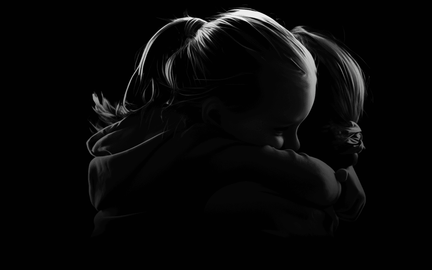 background of mother and child hugging